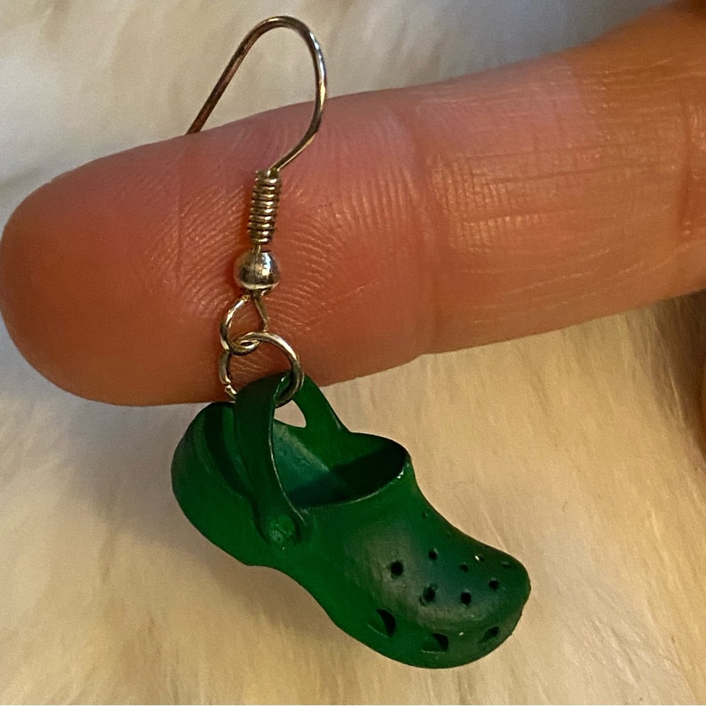 4/$25 Green Small Crocs Earrings - Picture 3 of 3